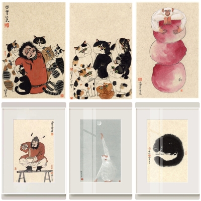 薛继业连框高精47*35卫生间版画