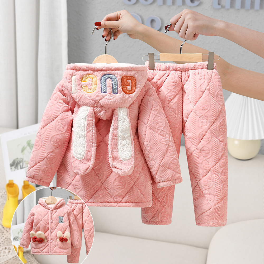 新款水晶绒睡衣套装冬季