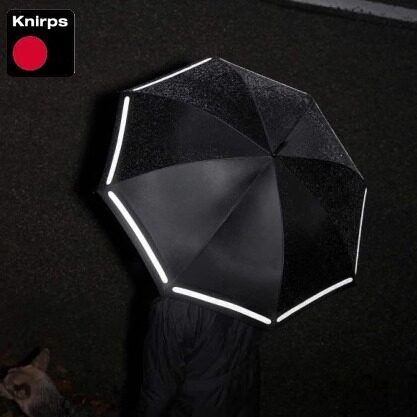 春夏德国KNIRPS克尼普斯经典简约三折黑胶超防晒晴雨两用伞男女用