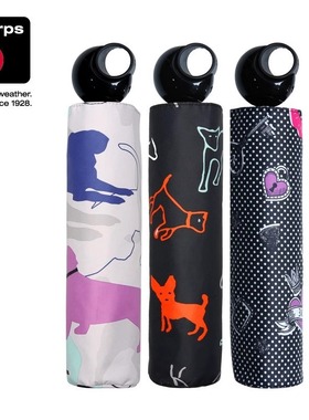 德国Knirps  Floyd系列小清新三折黑胶女士轻便防晒晴雨两用伞