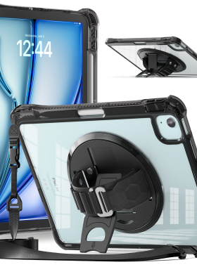 2026Air11手持平板保护套适用苹果iPadPro13寸Air5/4笔槽电脑防摔壳带支架Pro12.9Mini7/6代8.3配背带重量轻