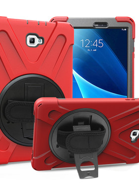 适用三星平板Tab A 10.1寸平板电脑保护套SM-T510防摔壳全包硅胶T380 T590 P200 T290 T550 T580手持挂绳肩带