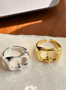 小众设计开口戒指镂空指环港风女