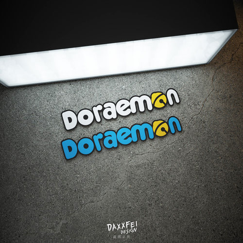 大蓝胖子文字DORAEMON车身保险杠