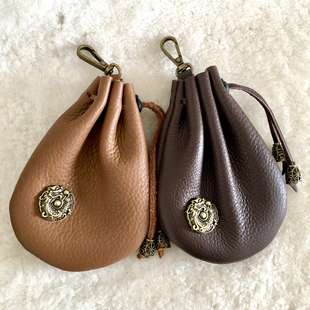 手工真皮锁匙包头层牛皮复古汽车钥匙包手拿包零钱包收纳包文玩包