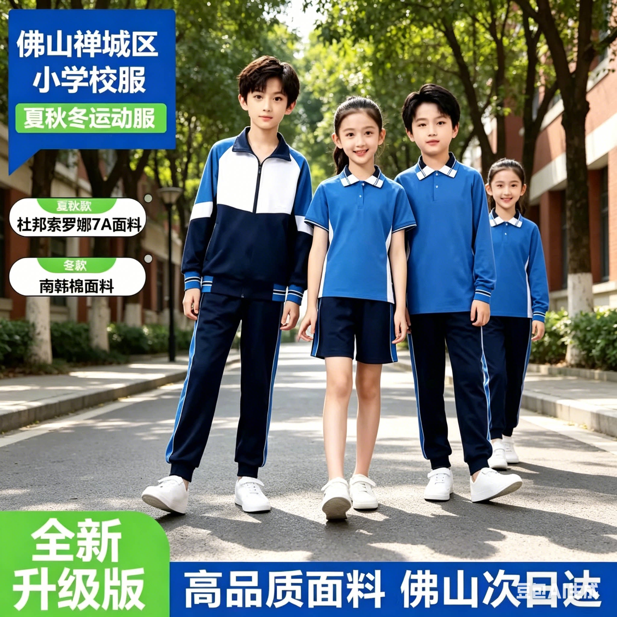 佛山禅城区2025新款小学统一校服