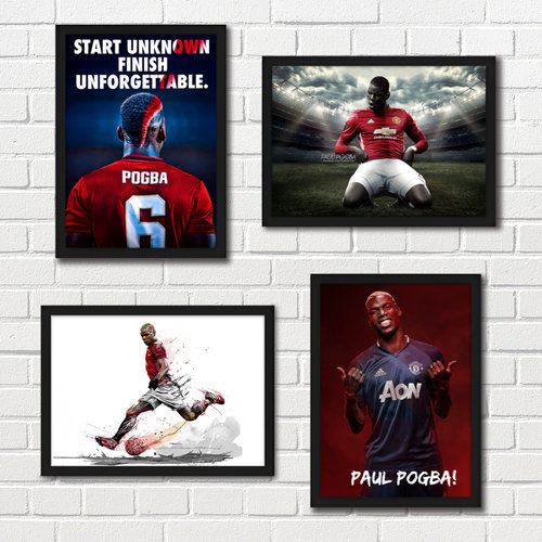 博格巴海报装饰画 Paul Pogba 曼联世界杯球星 球迷客厅宿舍挂画