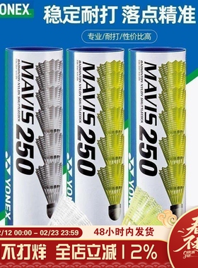 尤尼克斯YONEX塑料尼龙球耐打王M300 M600 M250 6只装球 羽毛球