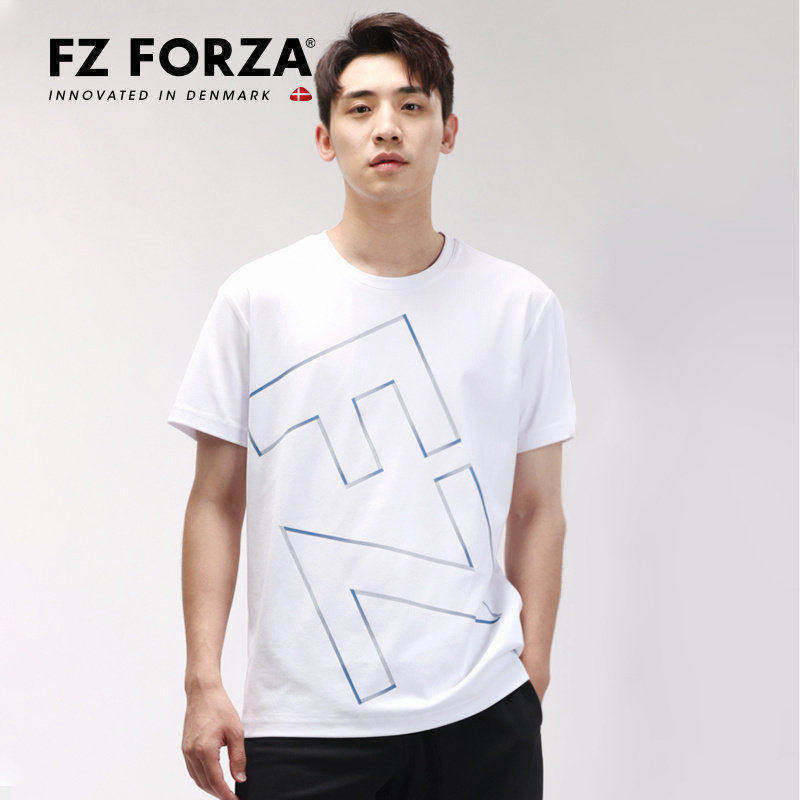 正品FZFORZA羽毛球服比赛训练中性款短袖运动针织T恤 FZ_T-50066