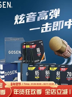 正品Gosen高神G-PRO65钢甲5 GT58羽毛球线雷鸣65高弹耐打单条