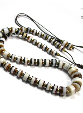 绿色玛瑙老琉璃项链饰品