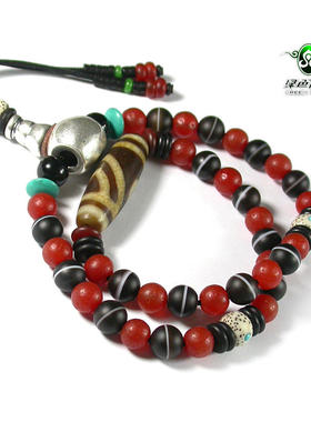 手链红玉髓手链一线药师珠