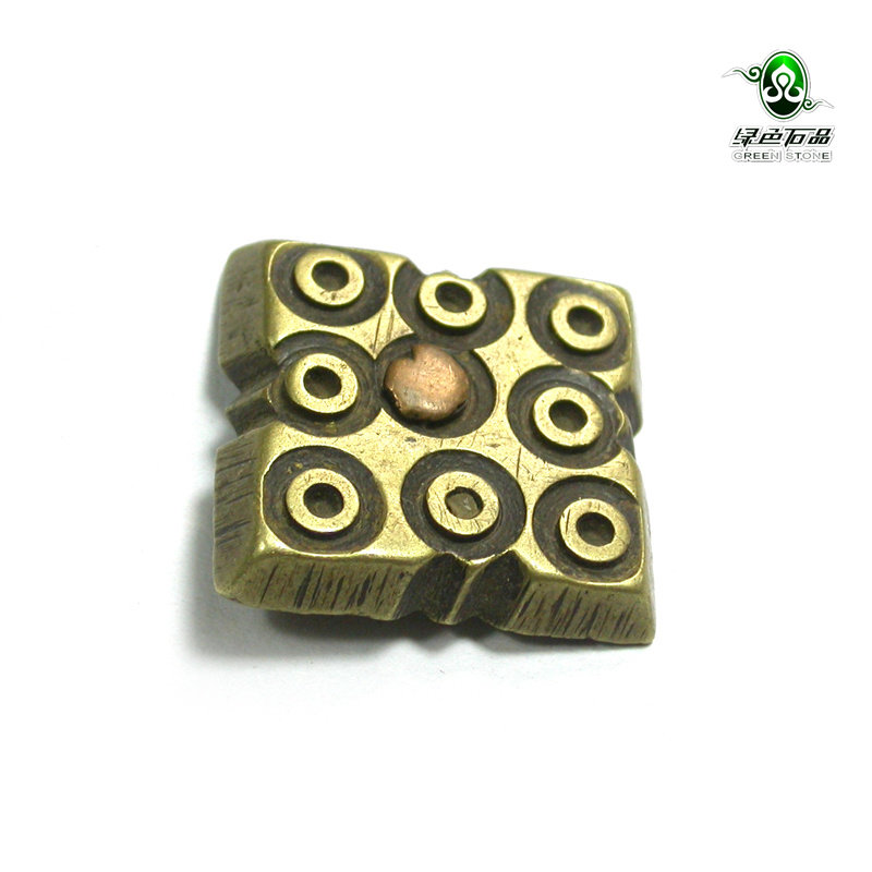 实物拍照mz456 不还价 老托甲挂饰清中期民族风老铜天铁钮扣