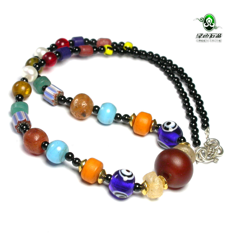 琉璃水晶项链老玛瑙不还价