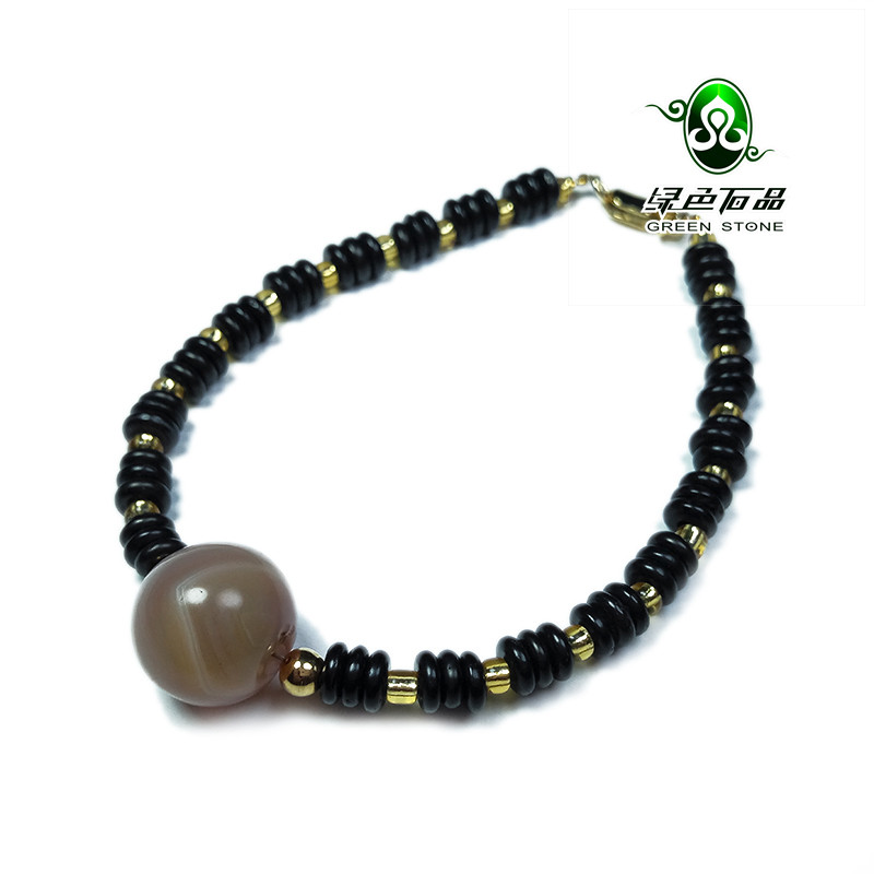 实物拍照wp828 不还价 散珠清代闪丝缠丝老玛瑙女男款手链