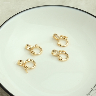 保色万能卡扣手链项链吊坠扣diy接头连接扣仿珍珠手串扣头