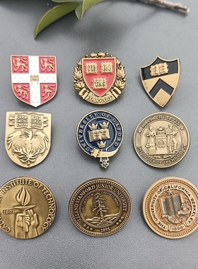 世界著名大学校徽常春藤高校纪念品礼物伯克利芝加哥牛津剑桥徽章