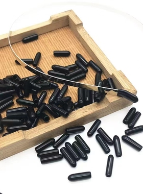 发箍包脚扣黑色收尾套塑料橡胶皮套管手工DIY头箍材料