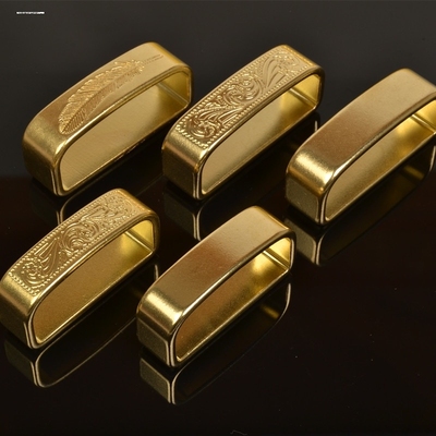 纯铜皮带环尾固定圈皮带配件不锈钢腰带尾夹扣头固定环连接皮介子
