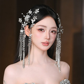 水舞A5286 重工高级感闪钻气质流苏发夹新娘头饰结婚礼服发饰百搭