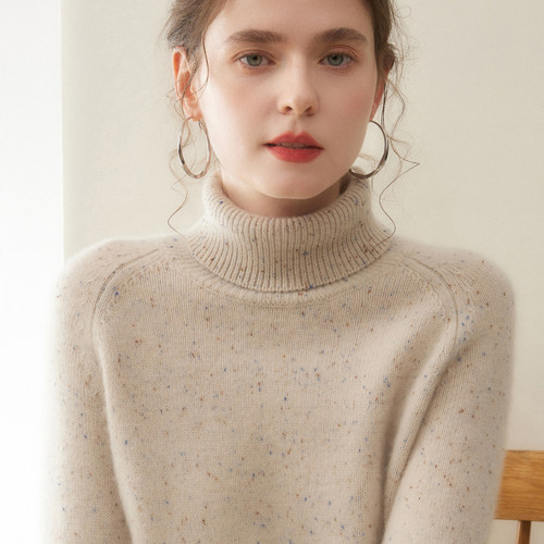 重磅五股加厚山羊绒衫女高领毛衣