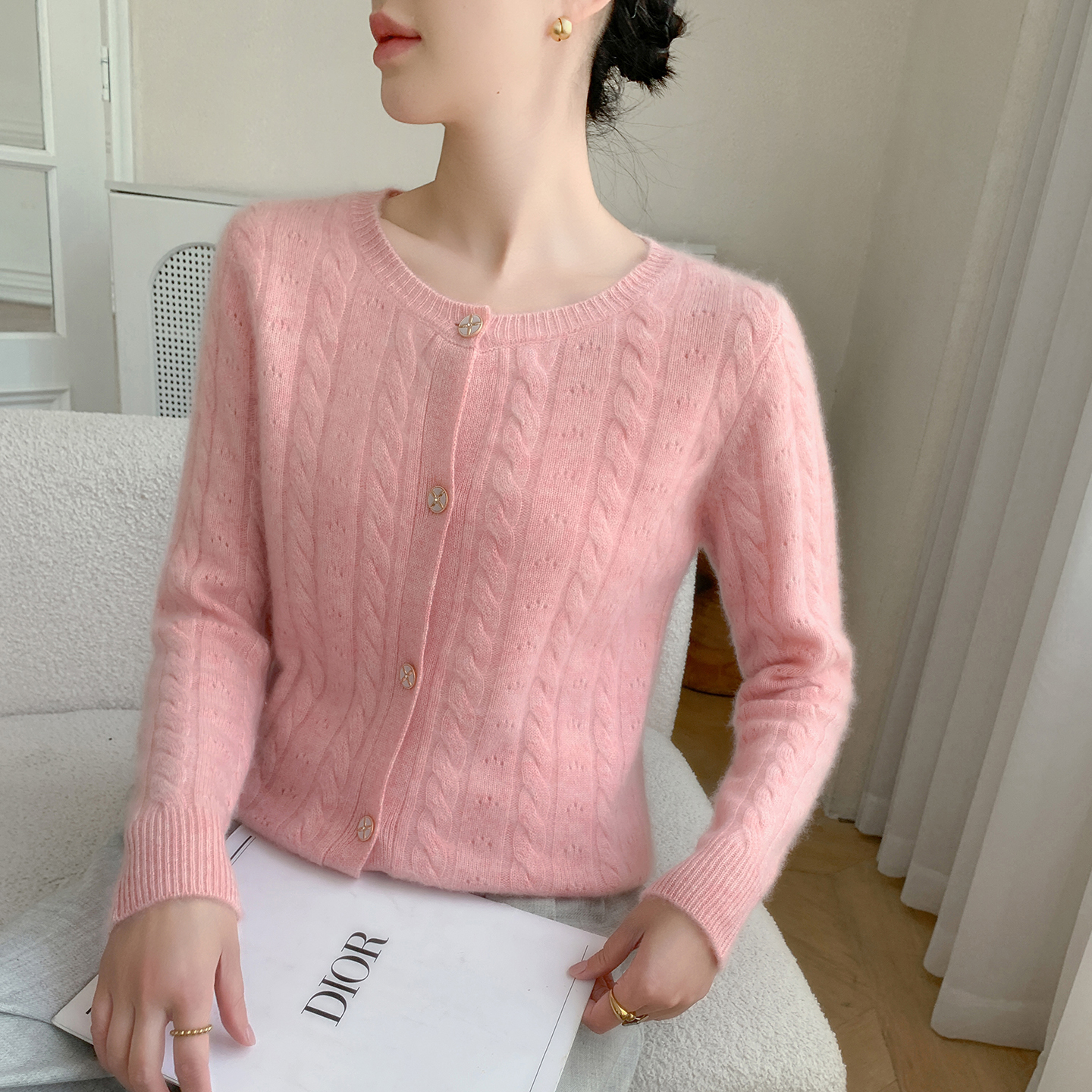 baby小山羊绒衫针织开衫外套毛衣