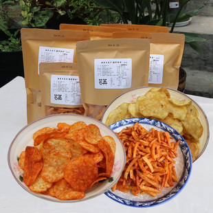 休闲辣条网红洋芋片 薯片 陆良土豆片麻辣薯片零食大礼包 整箱散装