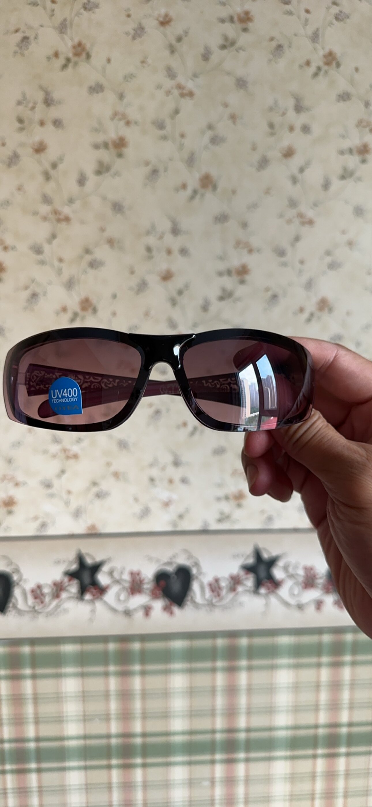 oyea欧野休闲眼镜太阳镜轻红色千禧年无框女士花语1071紫色