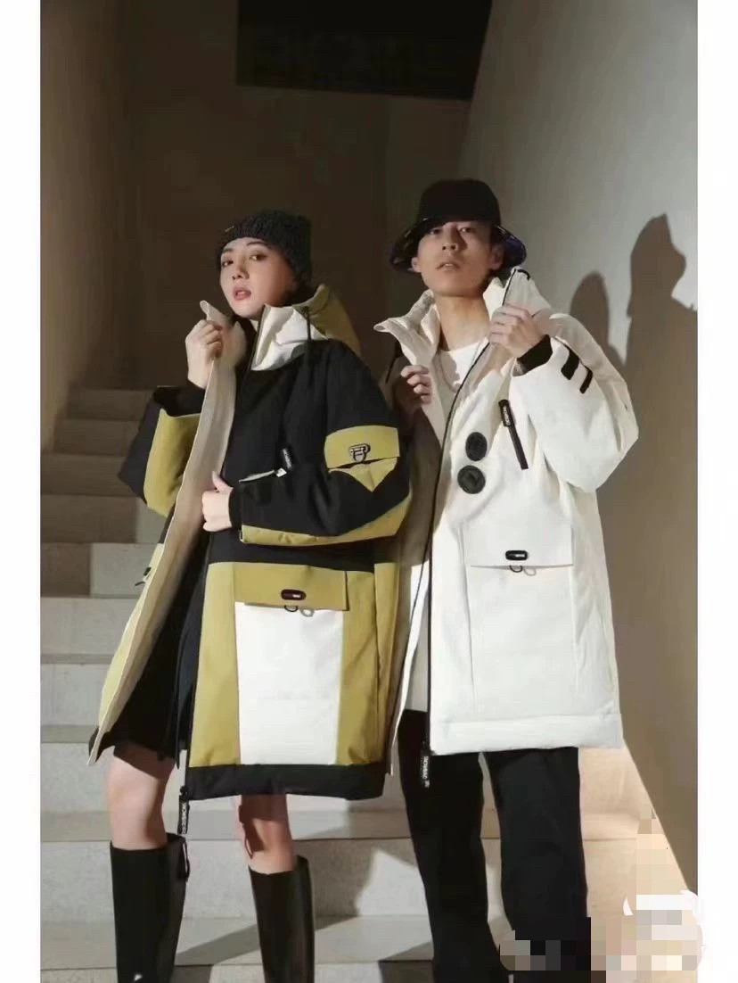 品牌撤柜明星一博同款鹅绒防寒保暖羽绒服男女同款极寒长款羽绒服