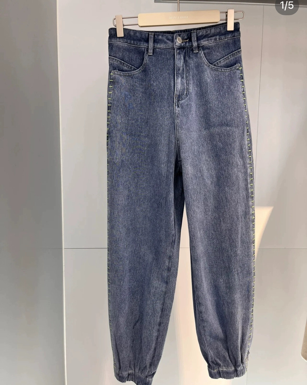 清仓撤柜女装新品时尚百搭女士春秋新款束脚水洗软牛仔裤休闲显瘦