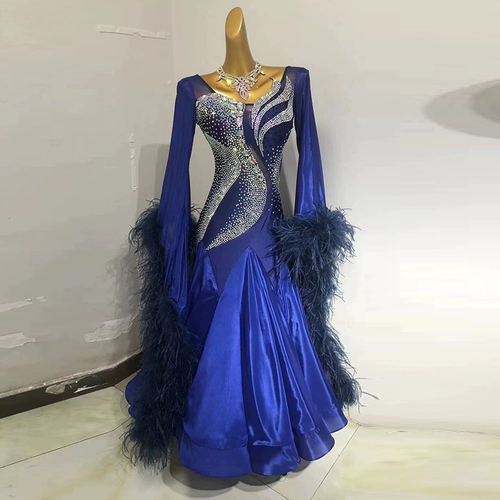 Импортная жемчужная пряжа национальная стандартная танцевальная юбка для соревнований вальс