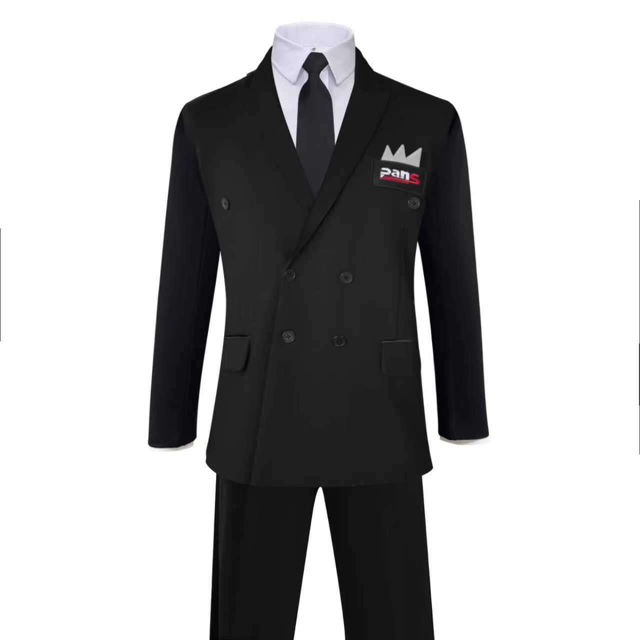 现货弹力外套双排扣戗驳领本布领摩登舞套装(含演出服
