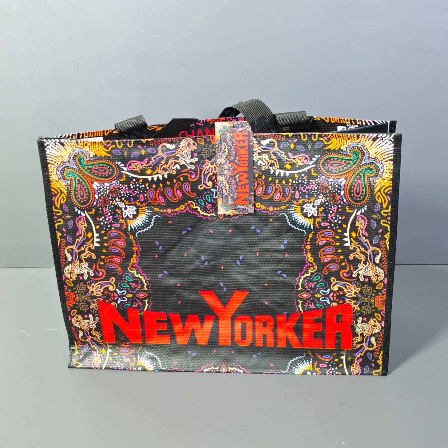 外贸大容量防水加厚编织覆膜购物袋超市手提袋单肩包收纳袋买菜包