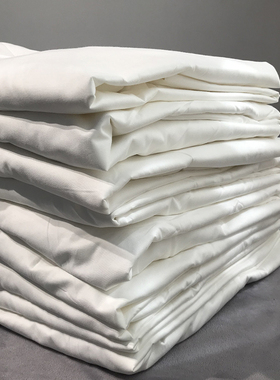 纯棉床笠纯白色加密全棉斜纹床单被套 宾馆席梦思床垫保护套加高