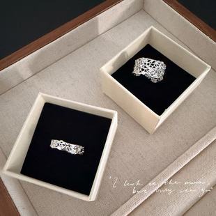 小众设计轻奢感蕾丝开口戒指 蕾丝Queen