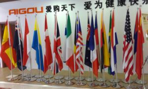 包邮不锈钢落地旗杆旗架底座会议室办公室内用摆件旗帜2米