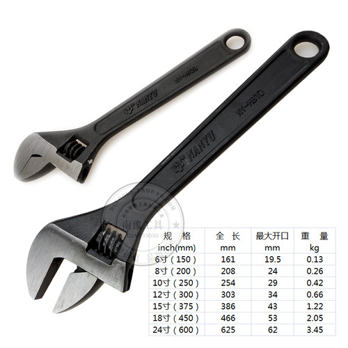 南豫活动扳手东良6-24寸