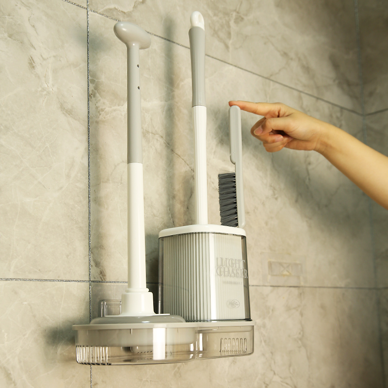 壁挂马桶刷马桶吸套装带底座