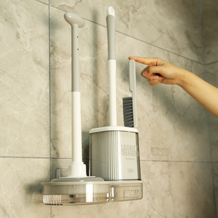 壁挂马桶刷套装带底座皮搋子疏通器卫生间清洁刷家用无死角三合一