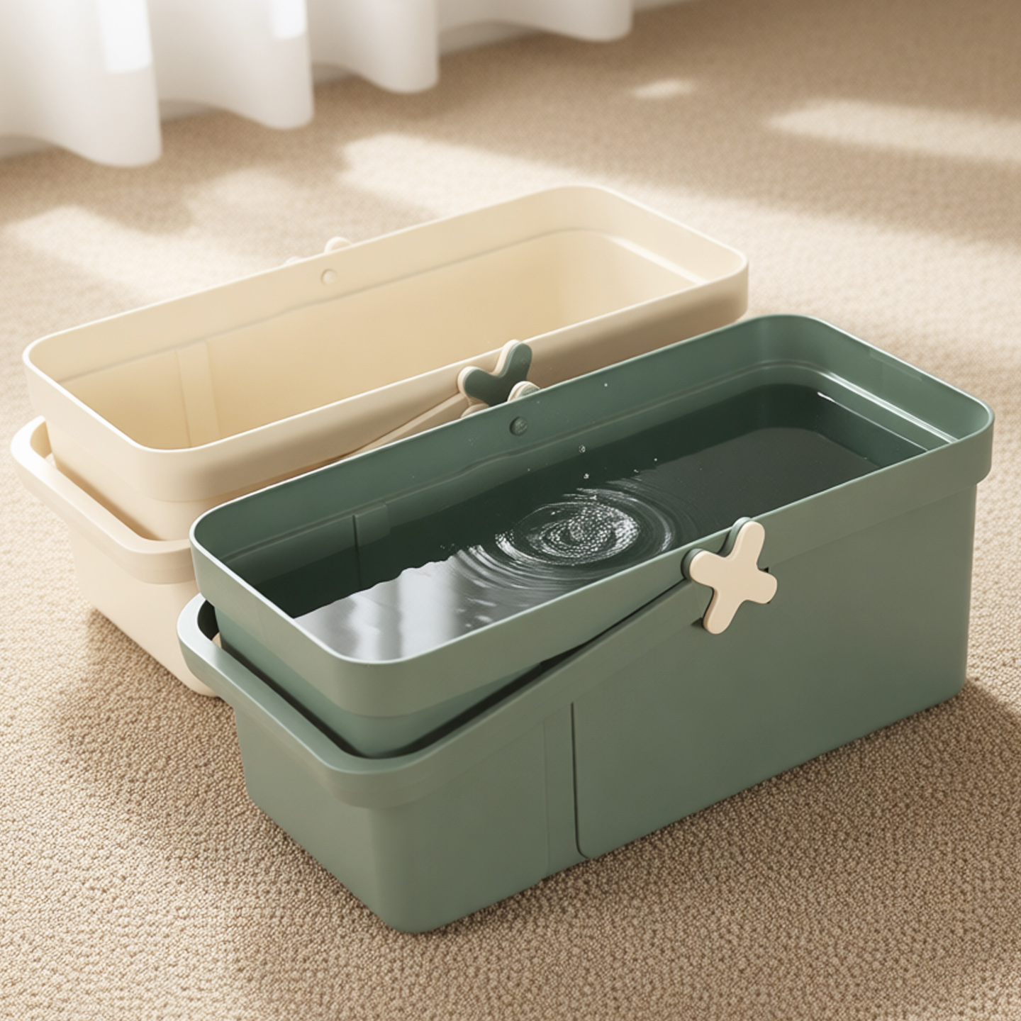 加厚长方形塑料拖把桶水桶