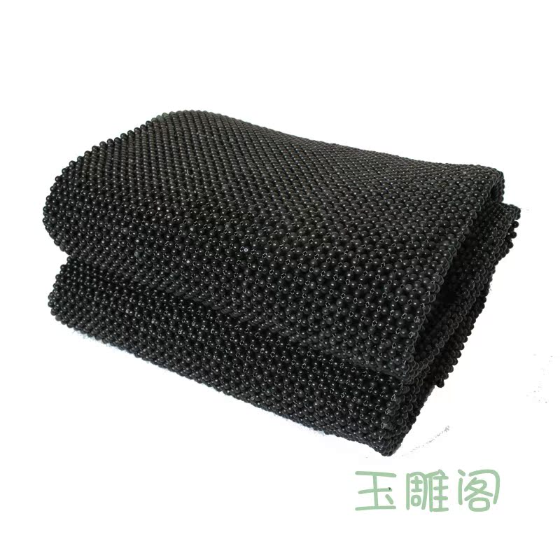 天然墨綠玉石頭涼席玉席子夏涼冰席黑綠玉圓珠夏涼墊床席降溫透氣