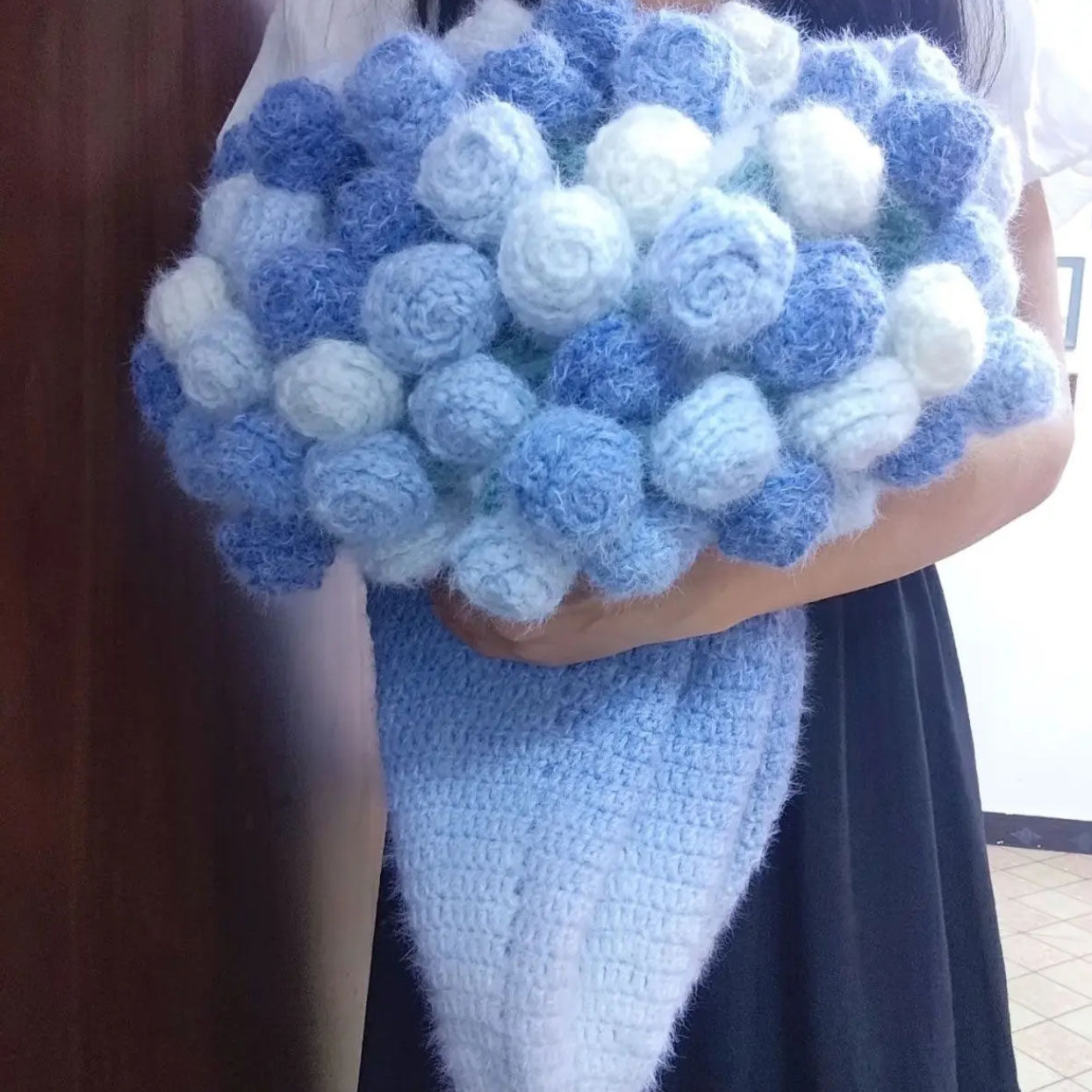 (非成品)渐变花束玫瑰毯子材料包百搭时尚DIY编织材料包,服饰配件/皮带/帽子/围巾,毛线,淘宝优惠券,粉丝福利购,淘宝优惠卷