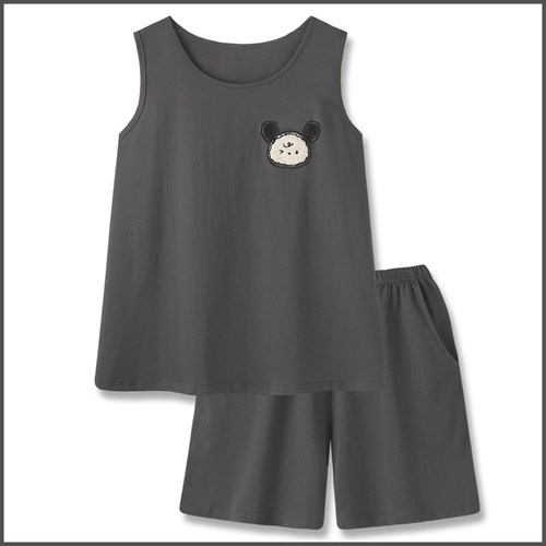 情侣凉感纯棉吊带情侣家居服