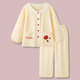 奶酪番茄 长袖 纯棉睡衣女款 2026新款 甜美风家居服套装 春秋季