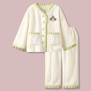 溪川小狗 大码 加厚法兰绒睡衣女冬新款 裤 可外穿家居服套装 长袖