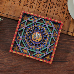 北京白塔寺藻井五层木质旅游冰箱贴磁吸纪念品文创景点冰箱