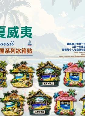 冰箱贴夏威夷家居装饰礼物新奇摆件设计感网红同款旅行