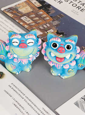 狮三百|宝石 创意小狮子摆件情侣礼物办公家居桌面装饰旅游伴手礼