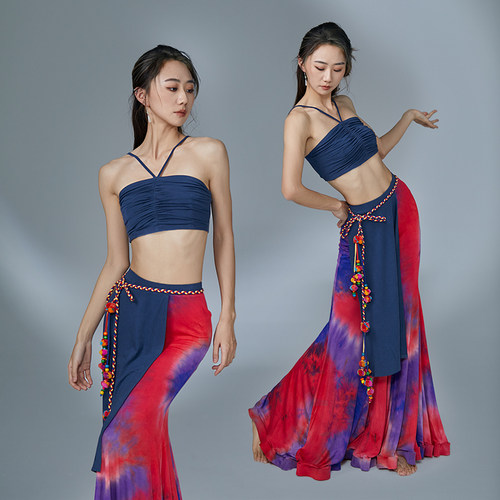 华丽独秀古典舞舞蹈服民族风中国舞套装飘逸显瘦演出服装练功服女