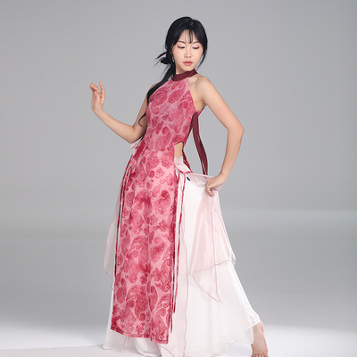 华丽独秀古典舞改良旗袍古风爵士套装飘逸显瘦舞蹈服中国舞练功服